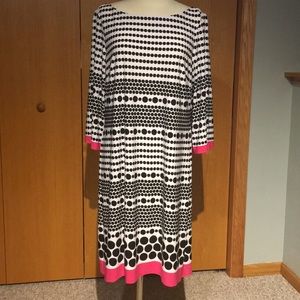 Polka dot with pink dress! Like new! Sz 14!